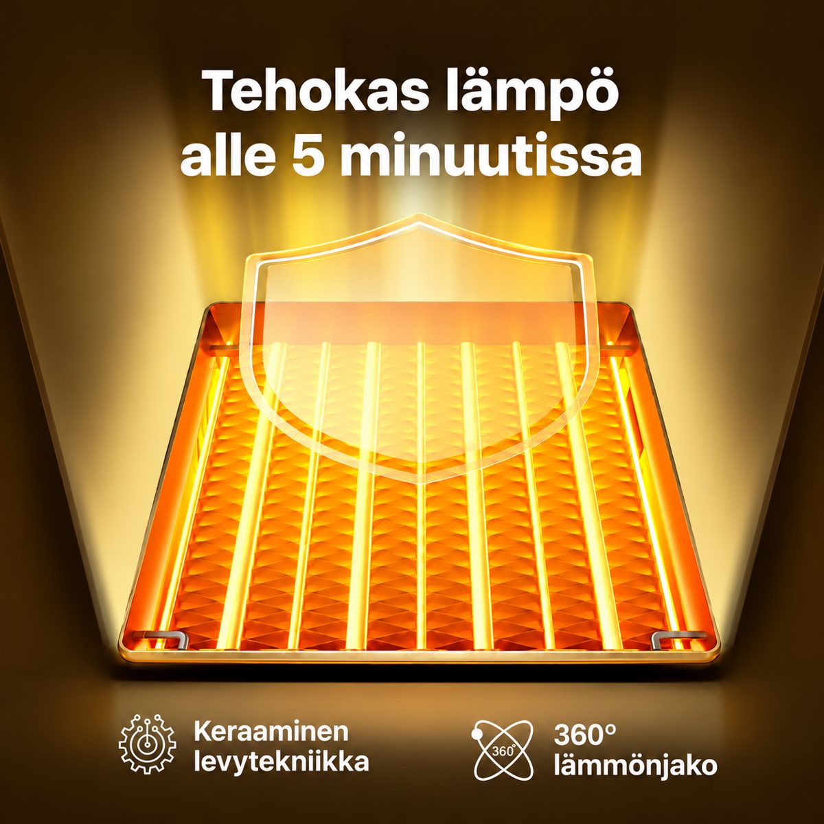 RapidHeat tehokas lämpö alle 5 minuutissa